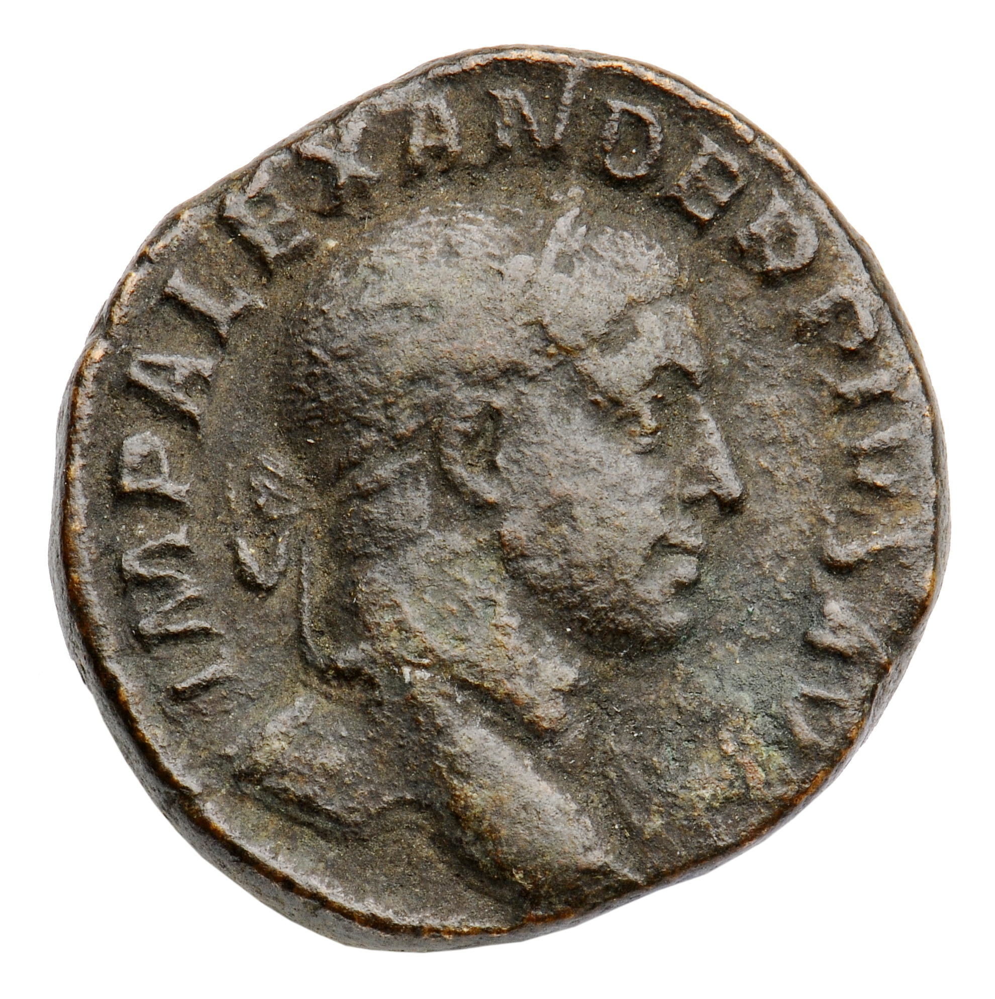 RIC IV Severus Alexander 642b Severus Alexander obverse, Bust of Severus Alexander, laureate, draped over left shoulder, r...