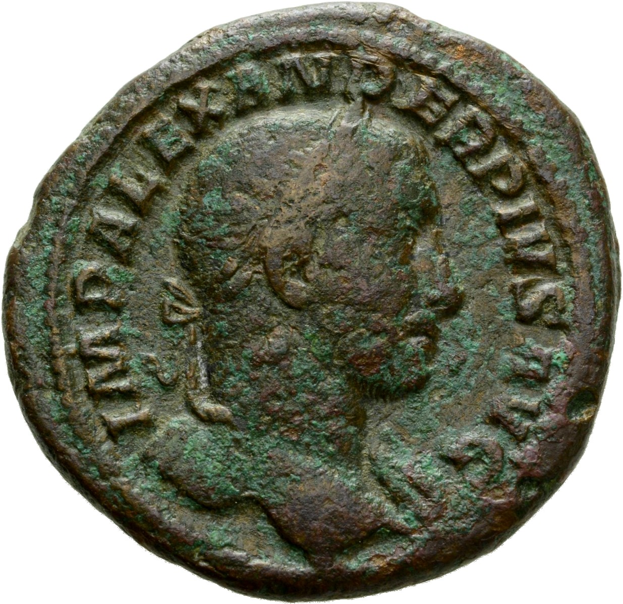 RIC IV Severus Alexander 644b Severus Alexander obverse, Bust of Severus Alexander, laureate, draped over left shoulder, r...