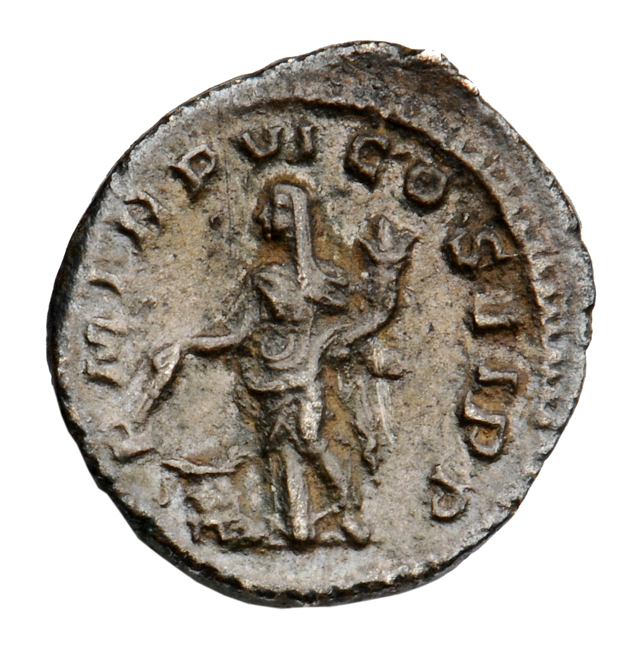 RIC IV Severus Alexander 65 Severus Alexander reverse, Annona, draped, standing left, holding two corn-ears in right hand ...