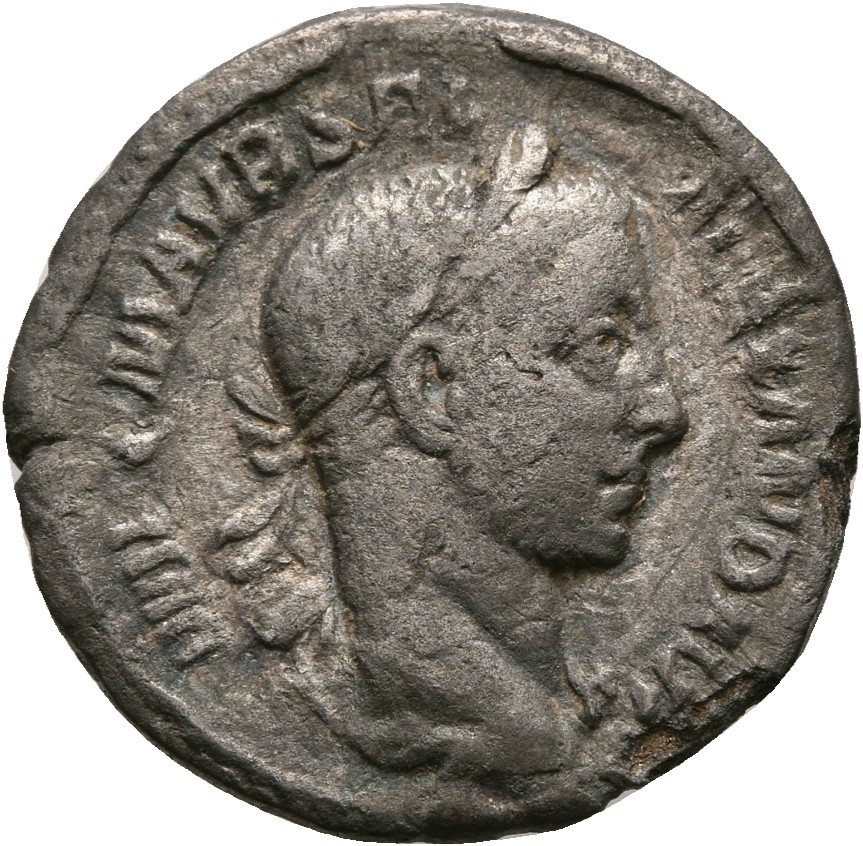 RIC IV Severus Alexander 65 Severus Alexander obverse, Bust of Severus Alexander, laureate, draped, right