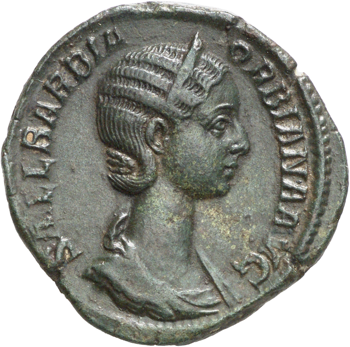 RIC IV Severus Alexander 655 Severus Alexander obverse, Bust of Orbiana, diademed, draped, right