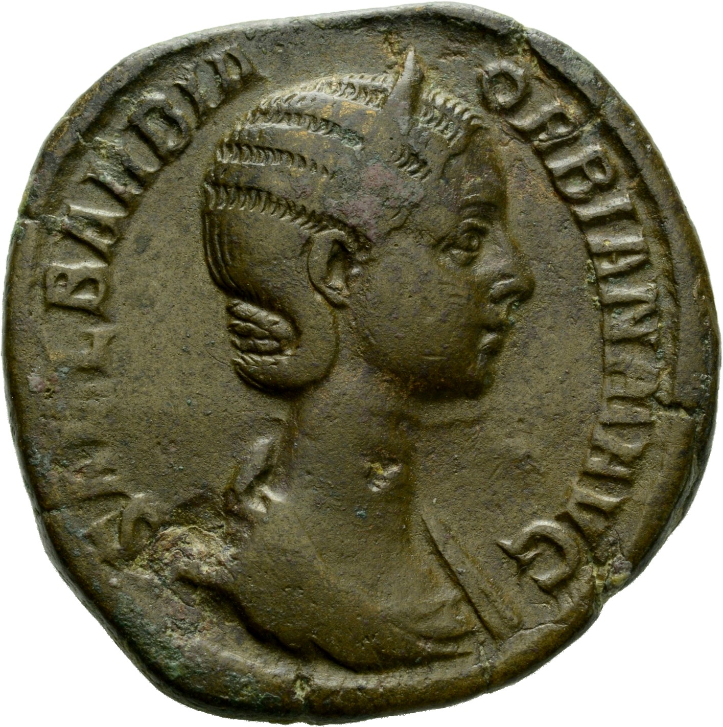 RIC IV Severus Alexander 655 Severus Alexander obverse, Bust of Orbiana, diademed, draped, right