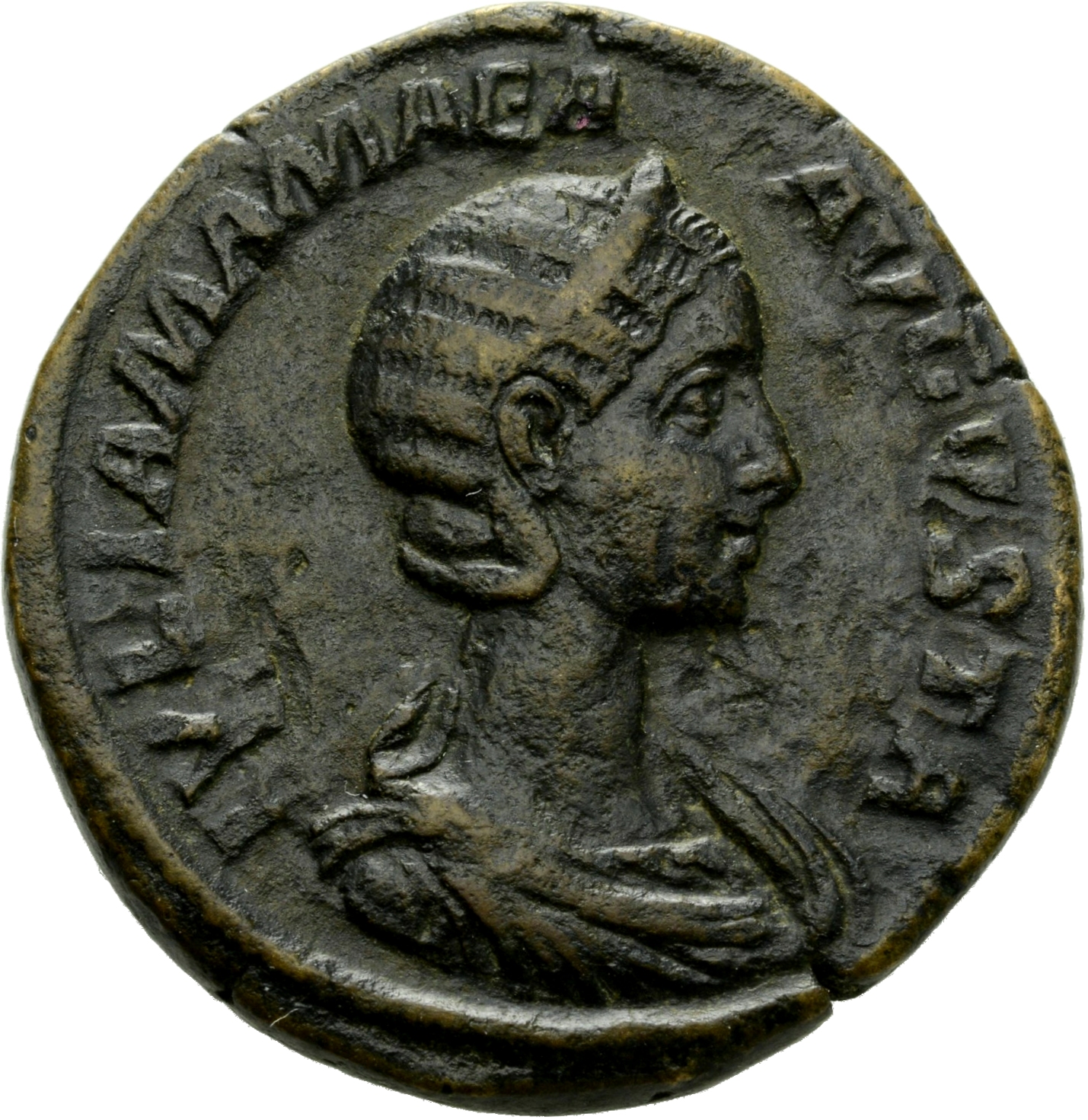 RIC IV Severus Alexander 668 Severus Alexander obverse, Bust of Julia Mamaea, diademed, draped, right