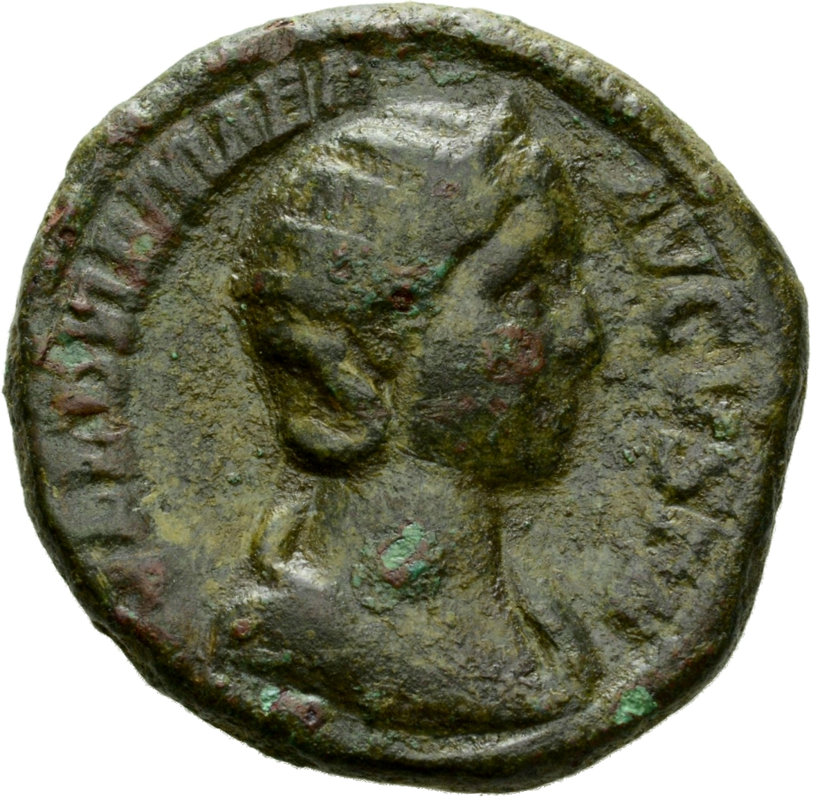 RIC IV Severus Alexander 669 Severus Alexander obverse, Bust of Julia Mamaea, diademed, draped, right