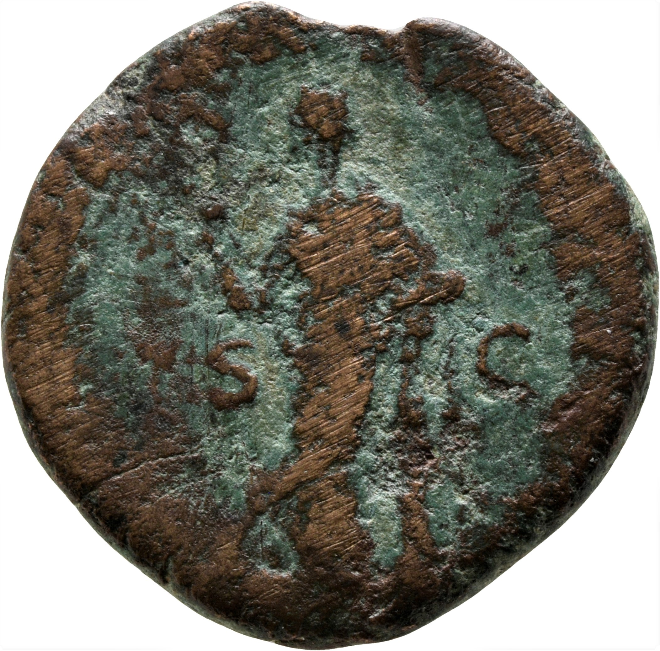 RIC IV Severus Alexander 677 Severus Alexander reverse, Felicitas, draped, standing front, head left, legs crossed, holdin...
