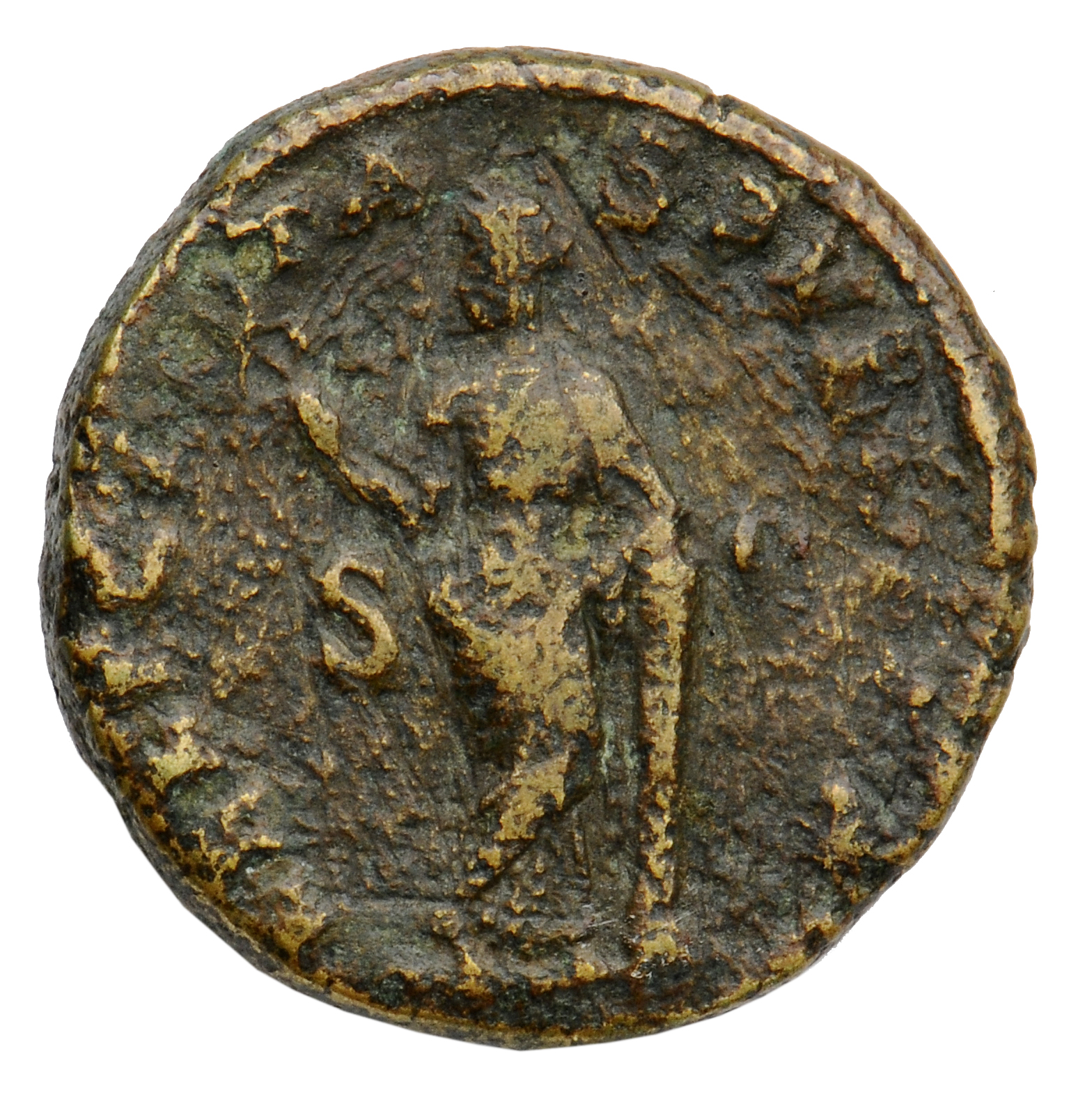 RIC IV Severus Alexander 678 Severus Alexander reverse, Felicitas, draped, standing front, head left, legs crossed, holdin...