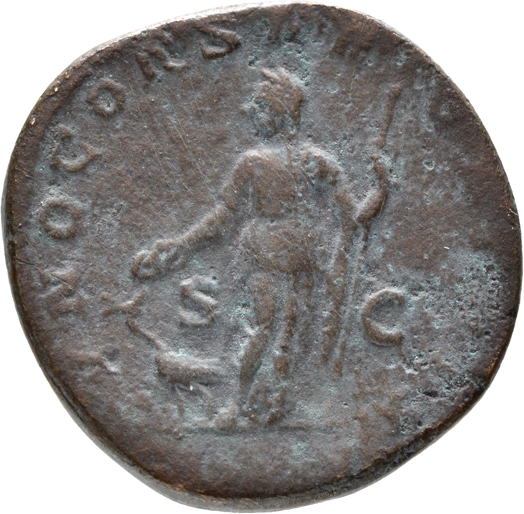 RIC IV Severus Alexander 686 Severus Alexander reverse, Juno, veiled, draped, standing front, head left, holding patera in...