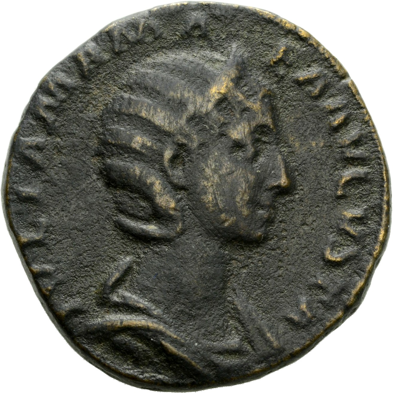 RIC IV Severus Alexander 694 Severus Alexander obverse, Bust of Julia Mamaea, diademed, draped, right