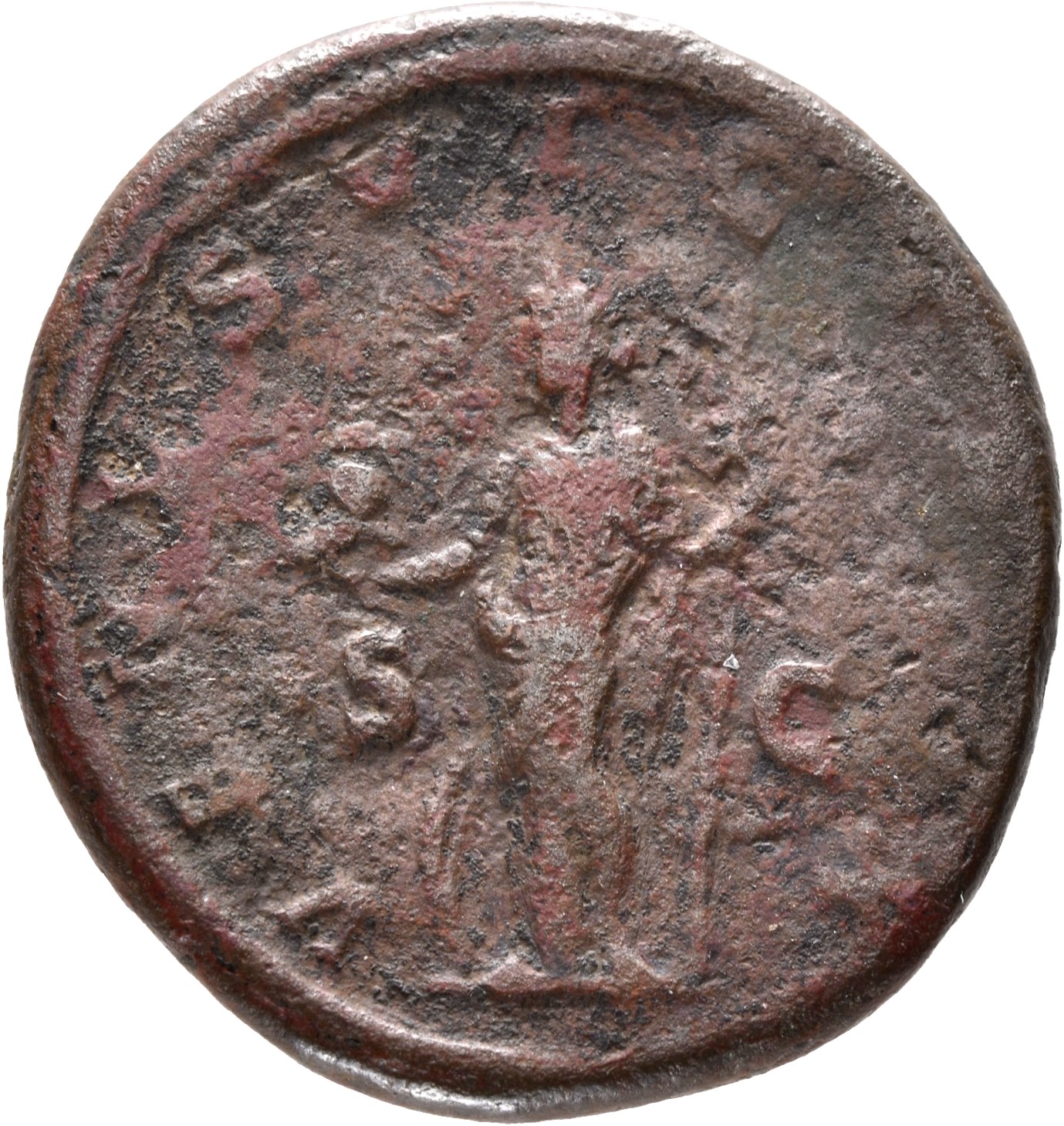 RIC IV Severus Alexander 707 Severus Alexander reverse, Venus, draped, standing left, holding helmet in right hand and sce...
