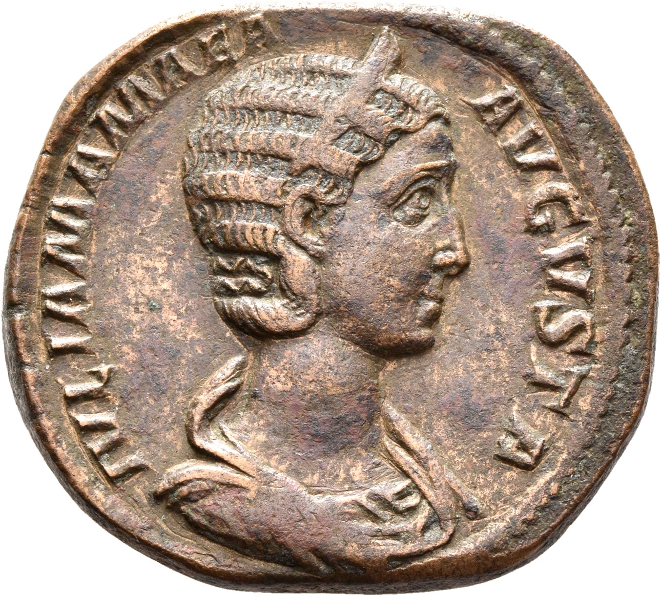 RIC IV Severus Alexander 708 Severus Alexander obverse, Bust of Julia Mamaea, diademed, draped, right