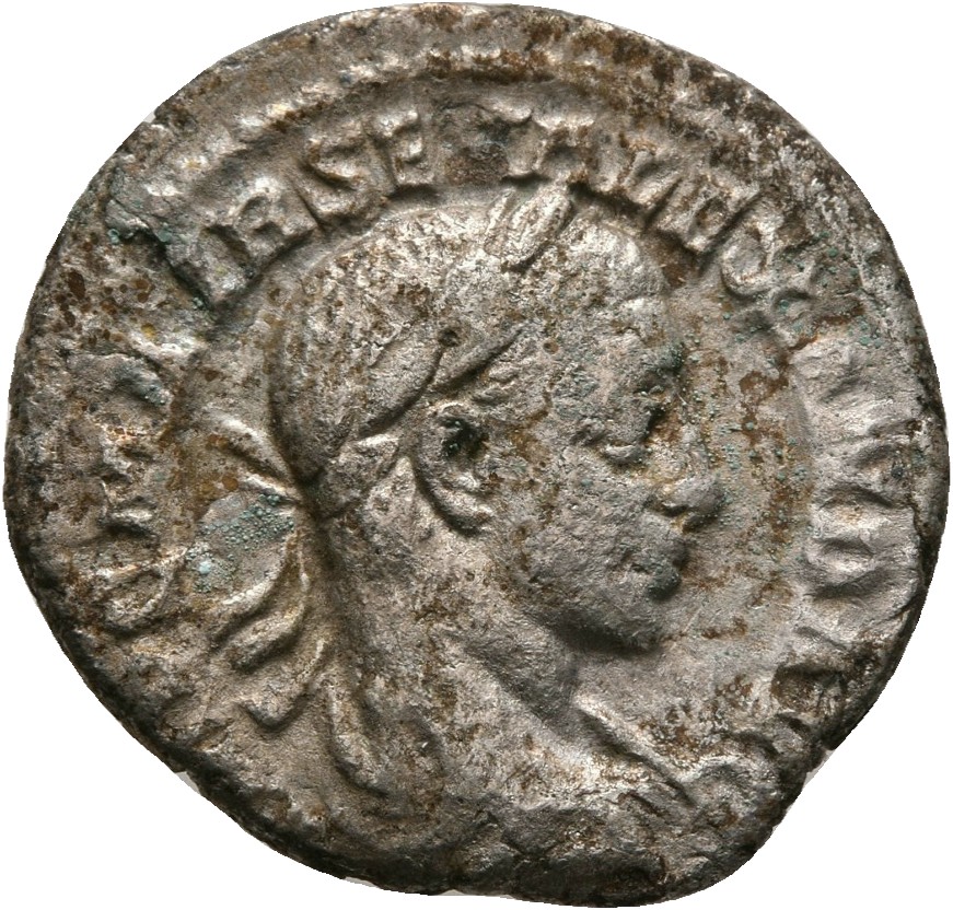 RIC IV Severus Alexander 7d Severus Alexander obverse, Bust of Severus Alexander, larueate, draped, cuirassed, right