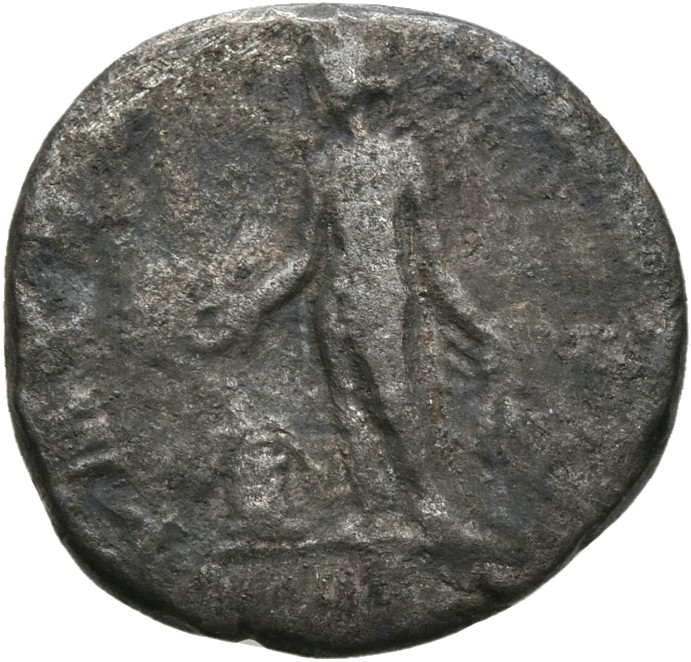 RIC IV Septimius Severus 105 Septimius Severus reverse, Genius, standing left, sacrificing with patera in right hand over ...