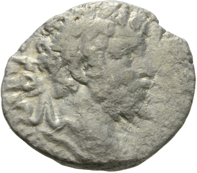 RIC IV Septimius Severus 117 Septimius Severus obverse, Head of Septimius Severus, laureate, right