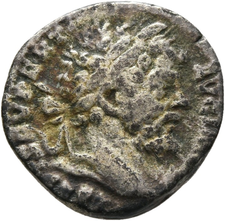 RIC IV Septimius Severus 120C Septimius Severus obverse, Head of Septimius Severus, laureate, right