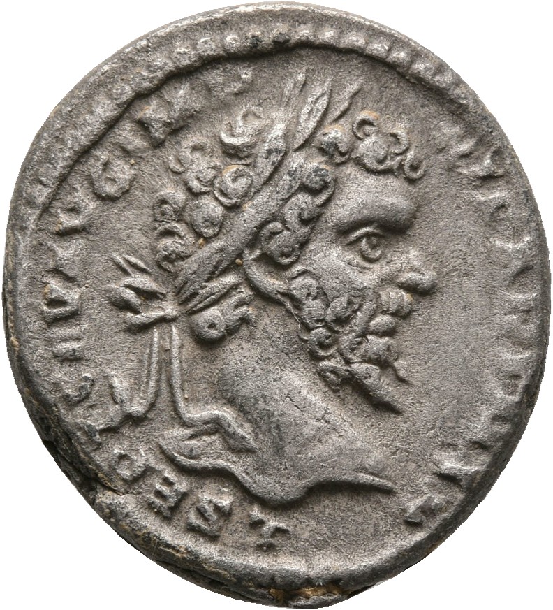 RIC IV Septimius Severus 122C Septimius Severus obverse, Head of Septimius Severus, laureate, right