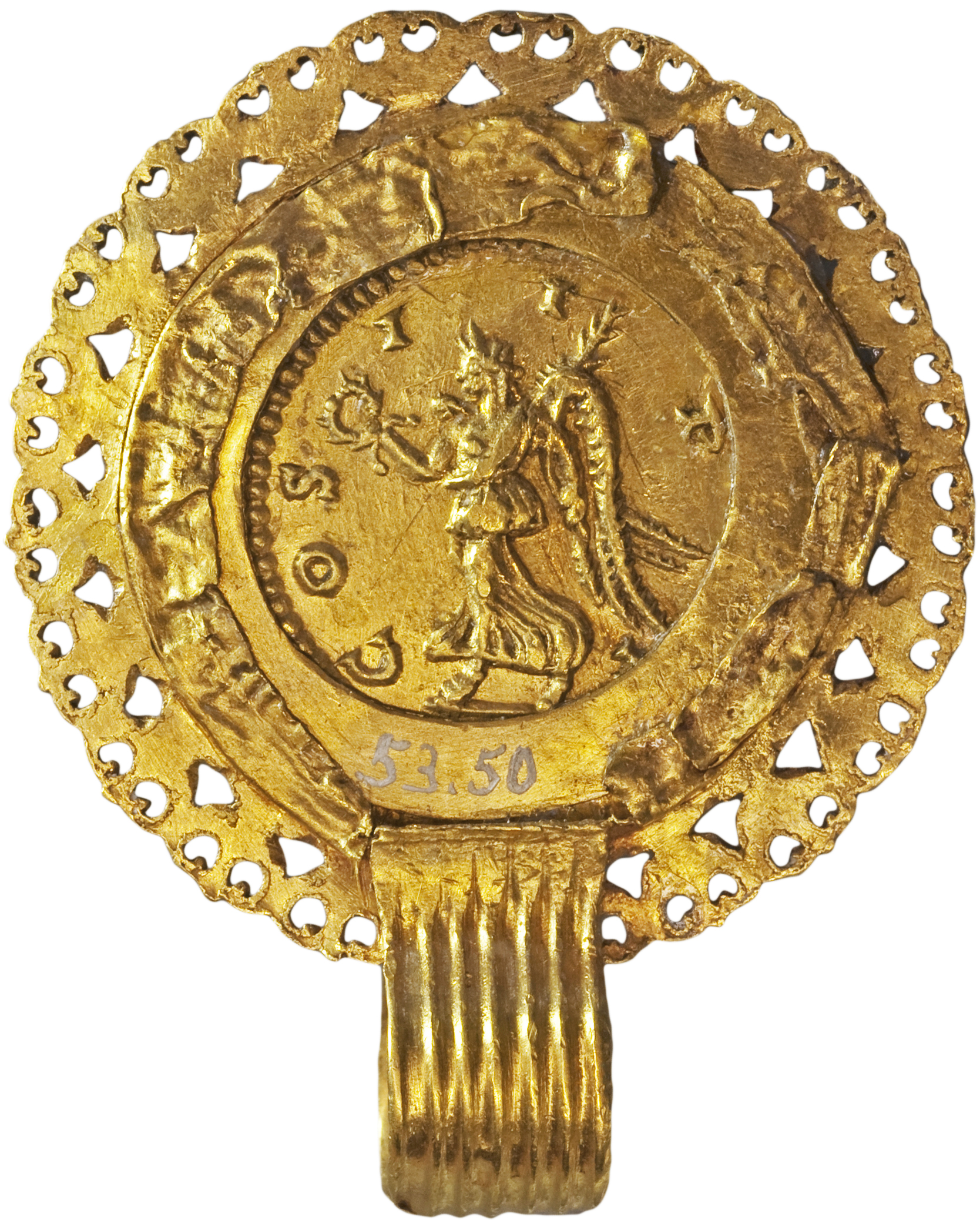 RIC IV Septimius Severus 125B Septimius Severus reverse, Victory, winged, draped, advancing left, holding wreath in extend...
