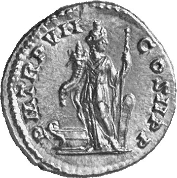 RIC IV Septimius Severus 135 (aureus) Septimius Severus reverse, Moneta, draped, standing left, holding scales in extended...