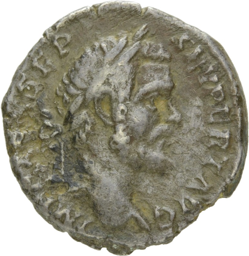 RIC IV Septimius Severus 14 (denarius) Septimius Severus obverse, Head of Septimius Severus, laureate, right