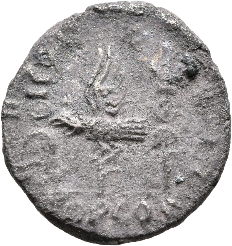 RIC IV Septimius Severus 15 Septimius Severus reverse, Legionary eagle, facing left, between two standards