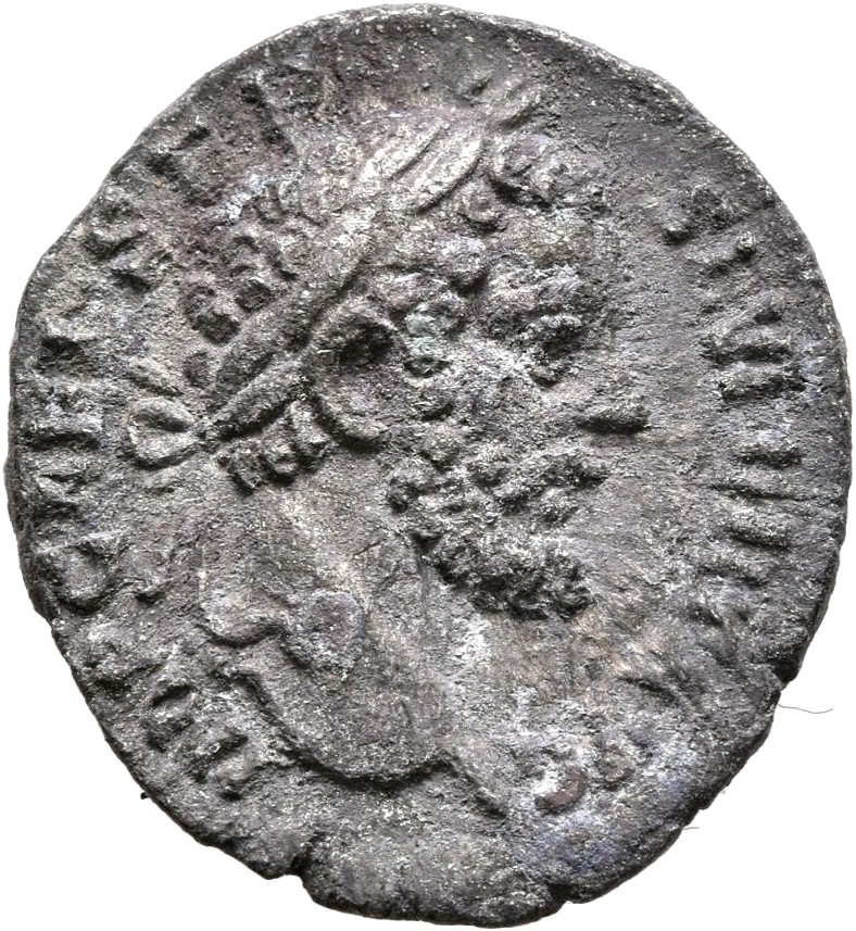 RIC IV Septimius Severus 15 Septimius Severus obverse, Head of Septimius Severus, laureate, right