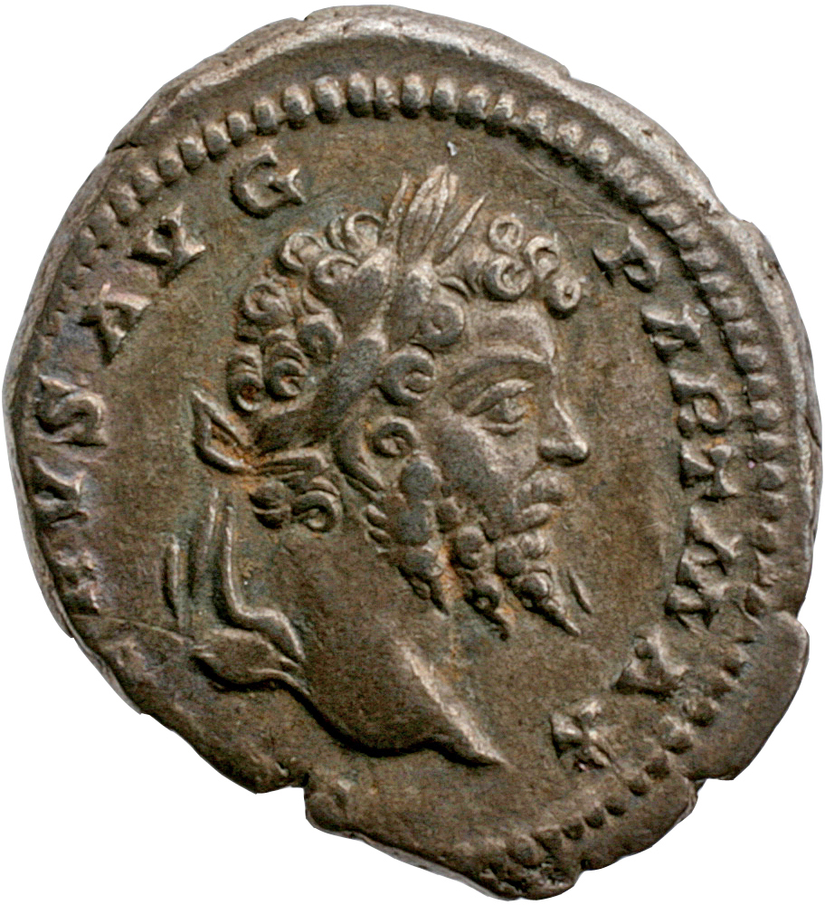 RIC IV Septimius Severus 150 Septimius Severus obverse, Head of Septimius Severus, laureate, right