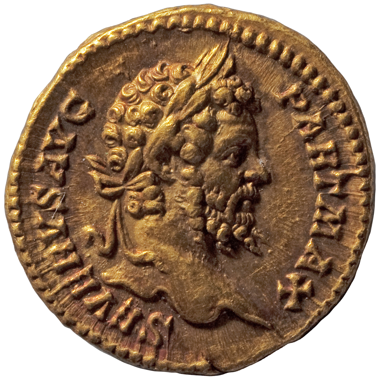 RIC IV Septimius Severus 155C Septimius Severus obverse, Head of Septimius Severus, laureate, right