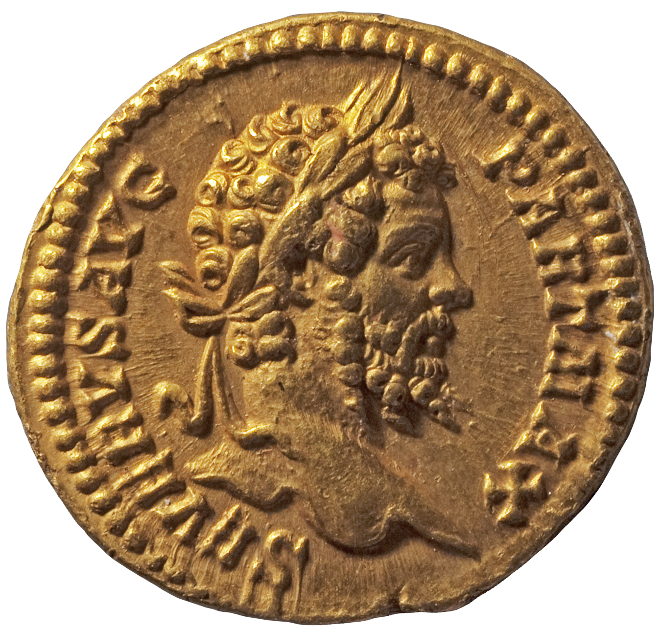 RIC IV Septimius Severus 161A (aureus) Septimius Severus obverse, Head of Septimius Severus, laureate, right