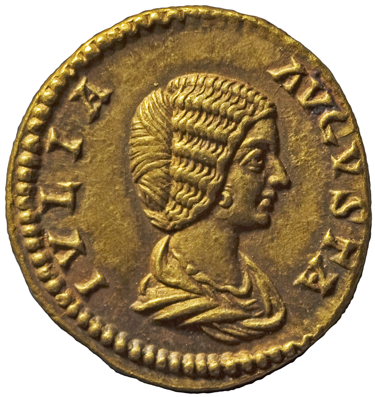 RIC IV Septimius Severus 161B Septimius Severus reverse, Bust of Julia Domna, draped, right
