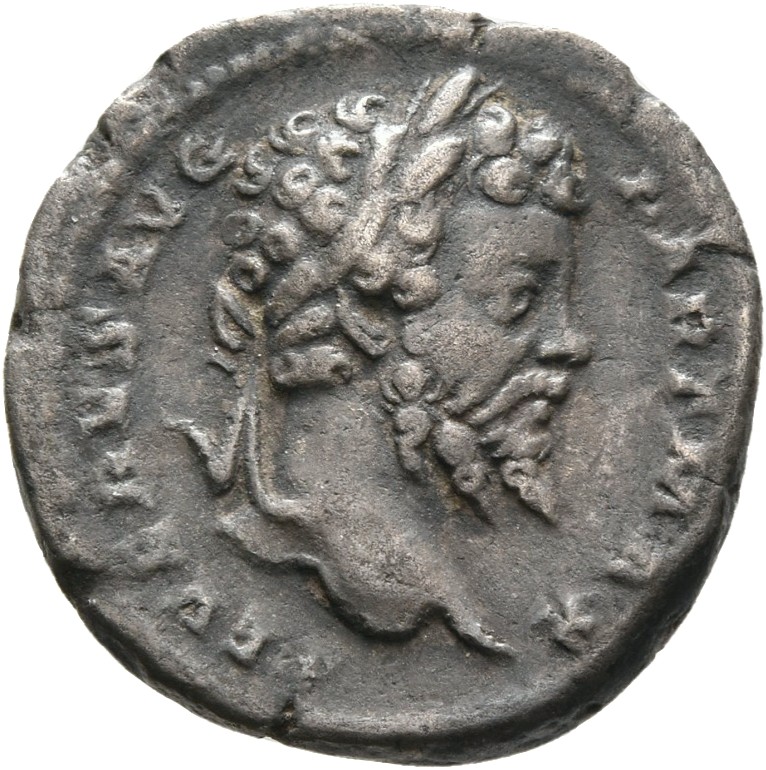RIC IV Septimius Severus 167A (denarius) Septimius Severus obverse, Head of Septimius Severus, laureate, right