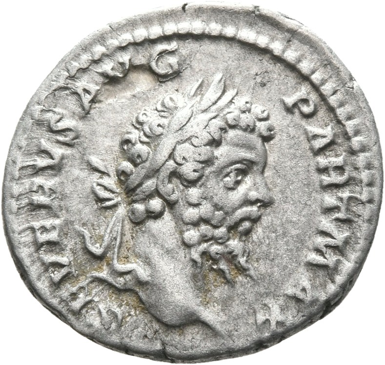 RIC IV Septimius Severus 170 Septimius Severus obverse, Head of Septimius Severus, laureate, right
