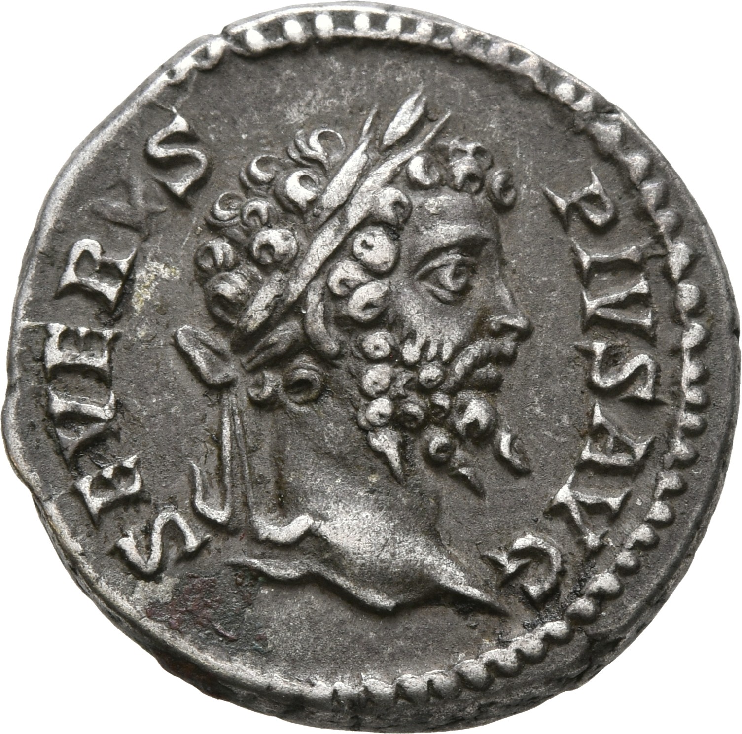 RIC IV Septimius Severus 186 Septimius Severus obverse, Head of Septimius Severus, laureate, right