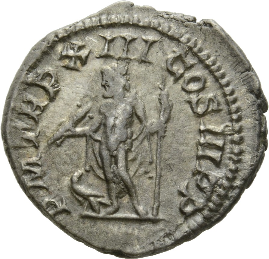 RIC IV Septimius Severus 196 (denarius) Septimius Severus reverse, Jupiter, naked except for cloak over left shoulder, sta...