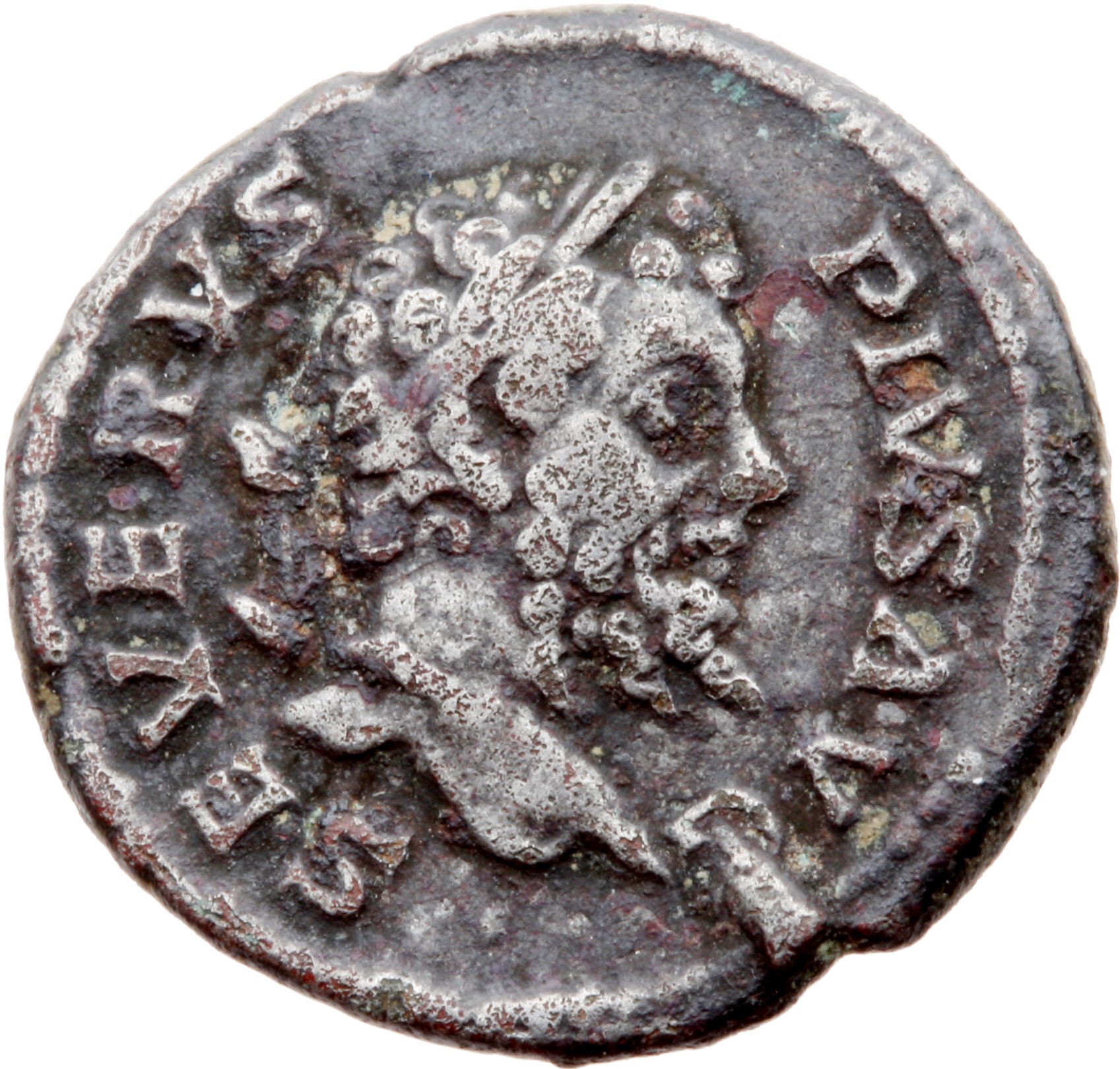 RIC IV Septimius Severus 196 (denarius) Septimius Severus obverse, Head of Septimius Severus, laureate, right