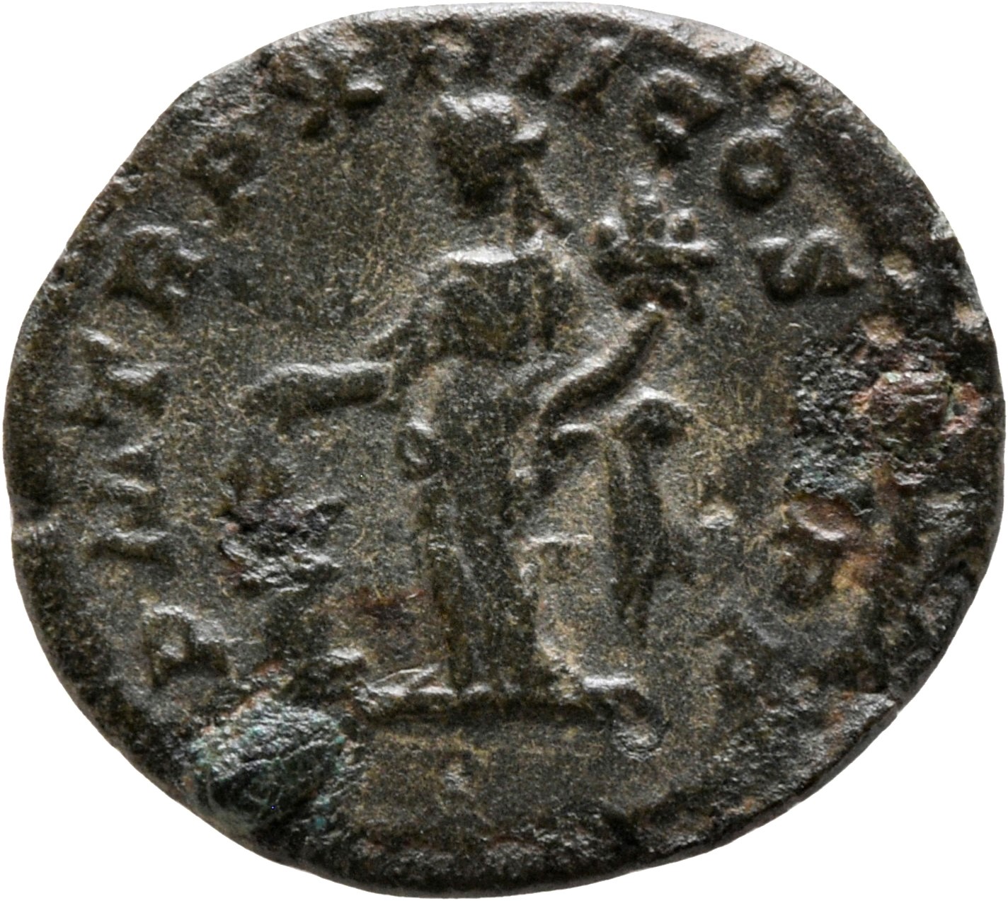 RIC IV Septimius Severus 200 Septimius Severus reverse, Annona, draped, standing left, holding corn-ears in right hand and...