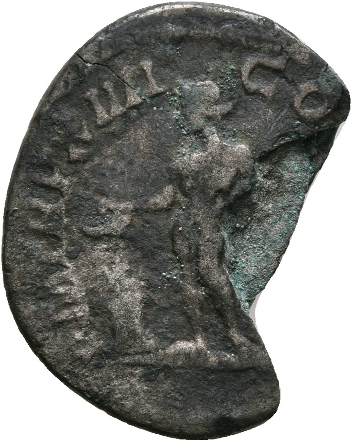 RIC IV Septimius Severus 201 Septimius Severus reverse, Genius, naked, standing left, sacrificing out of patera in right h...