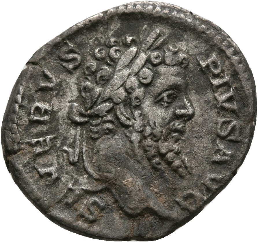 RIC IV Septimius Severus 211 Septimius Severus obverse, Head of Septimius Severus, laureate, right