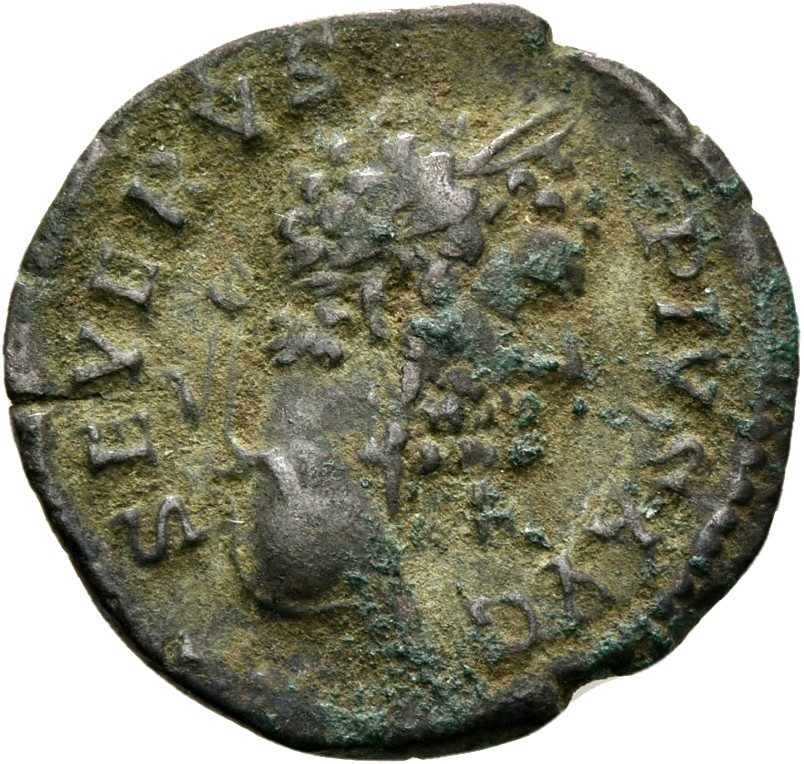 RIC IV Septimius Severus 221 Septimius Severus obverse, Head of Septimius Severus, laureate, right