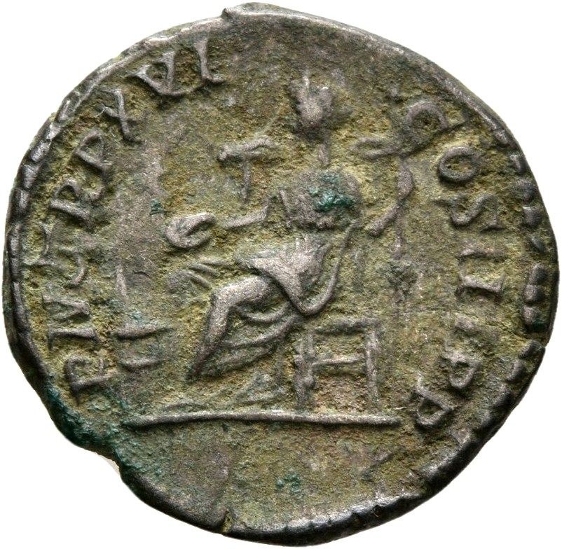 RIC IV Septimius Severus 221 Septimius Severus reverse, Salus, draped, seated left, sacrificing out of patera in right han...
