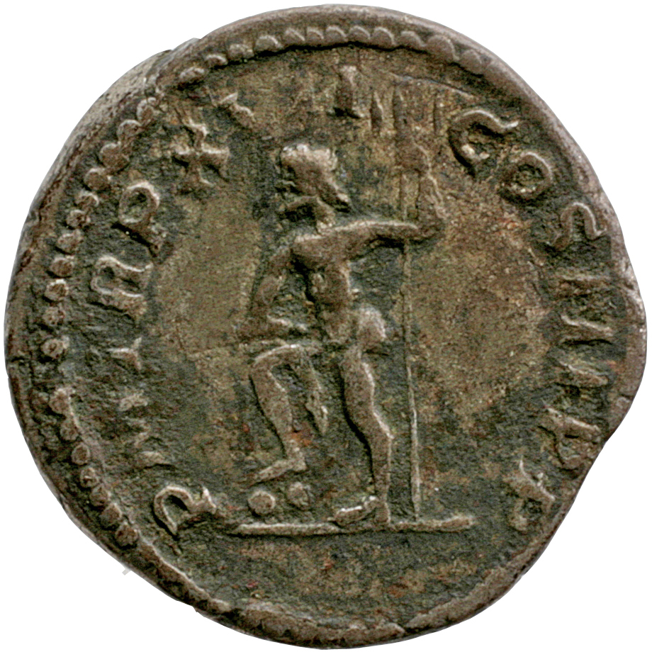 RIC IV Septimius Severus 228 Septimius Severus reverse, Neptune, naked except for cloak over left shoulder and right arm, ...