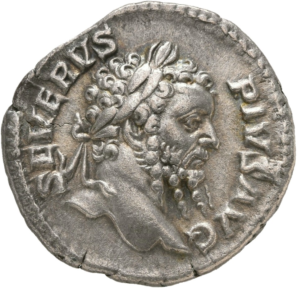 RIC IV Septimius Severus 230 Septimius Severus obverse, Head of Septimius Severus, laureate, right