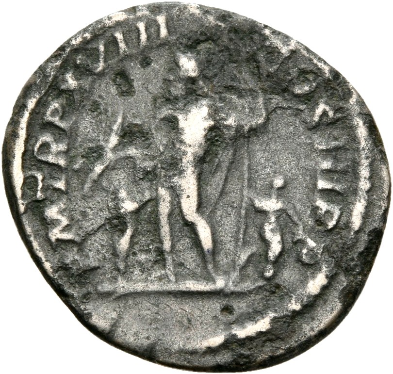 RIC IV Septimius Severus 240 Septimius Severus reverse, Jupiter, naked except for cloak over left shoulder, standing left,...