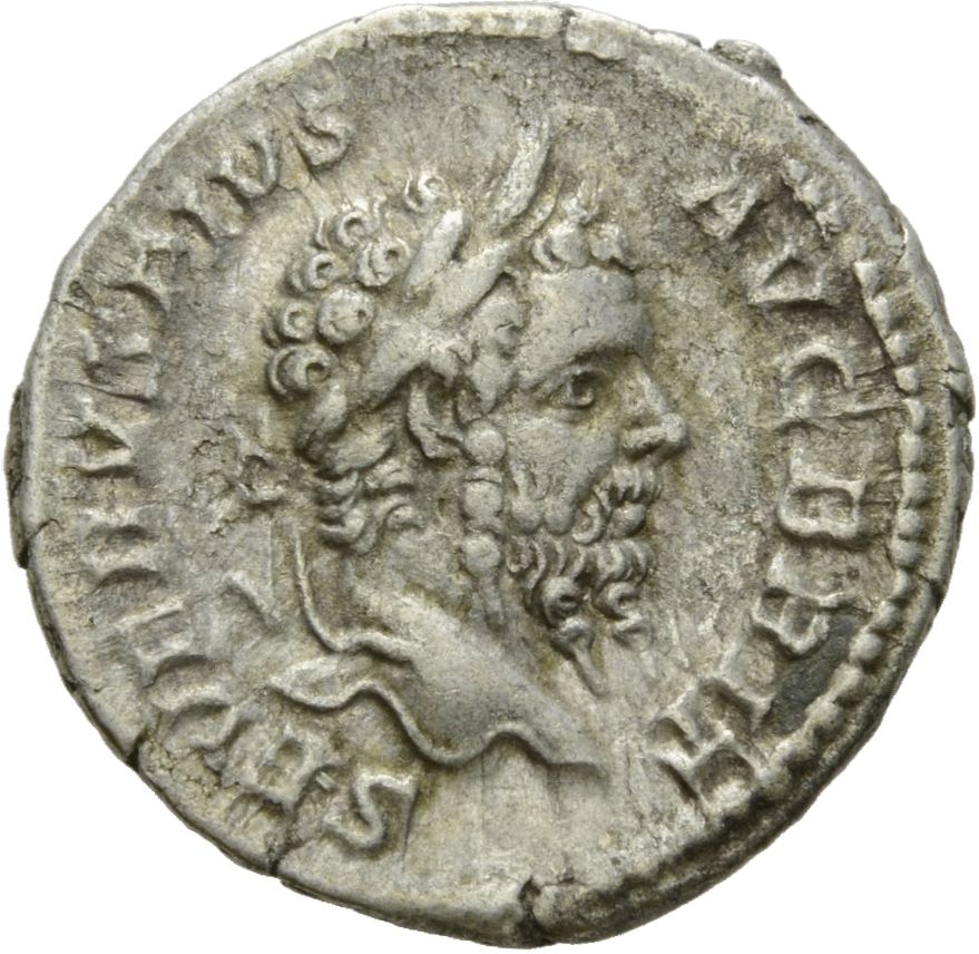 RIC IV Septimius Severus 242 Septimius Severus obverse, Head of Septimius Severus, laureate, right