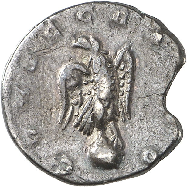 RIC IV Septimius Severus 24A (denarius) Septimius Severus reverse, Eagle, standing front, head left, on globe