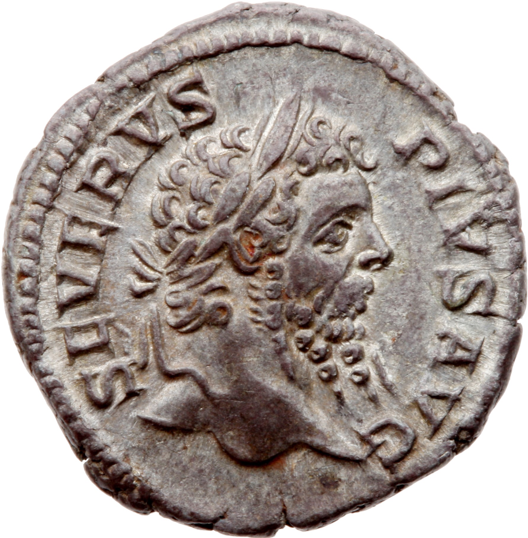 RIC IV Septimius Severus 254 Septimius Severus obverse, Head of Septimius Severus, laureate, right