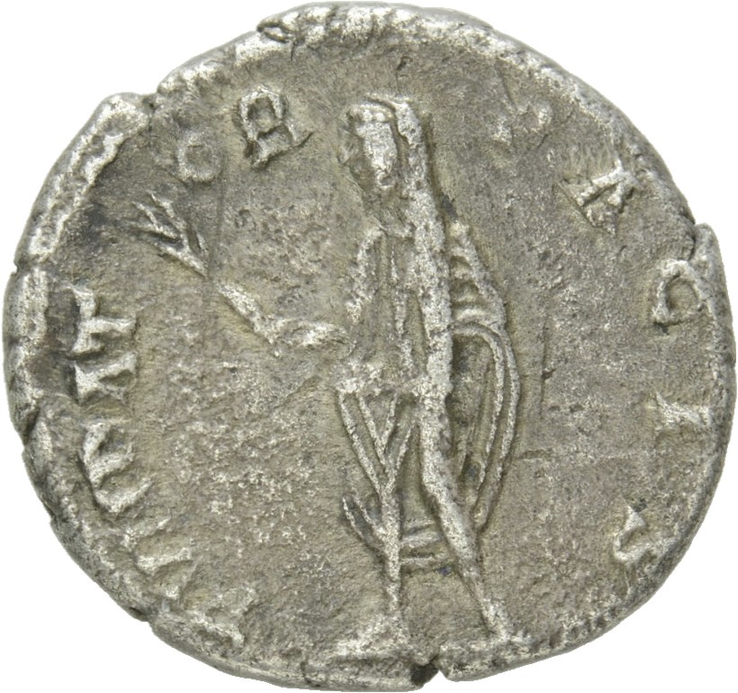 RIC IV Septimius Severus 265 Septimius Severus reverse, Septimius Severus, veiled, togate, standing left, holding branch i...