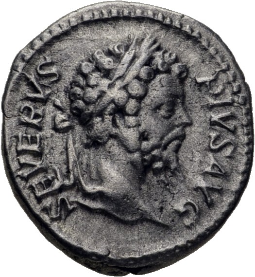 RIC IV Septimius Severus 266 (denarius) Septimius Severus obverse, Head of Septimius Severus, laureate, right