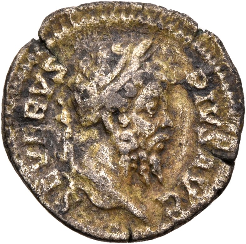 RIC IV Septimius Severus 267B Septimius Severus obverse, Head of Septimius Severus, laureate, right