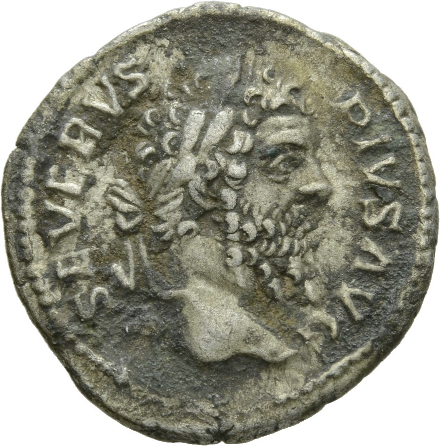 RIC IV Septimius Severus 278A (denarius) Septimius Severus obverse, Head of Septimius Severus, laureate, right
