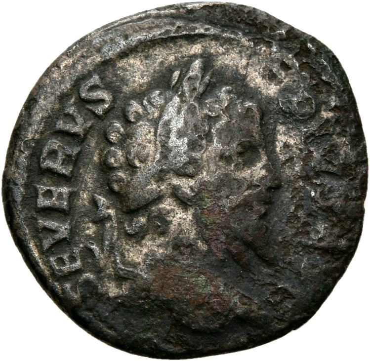 RIC IV Septimius Severus 289 (denarius) Septimius Severus obverse, Head of Septimius Severus, laureate, right