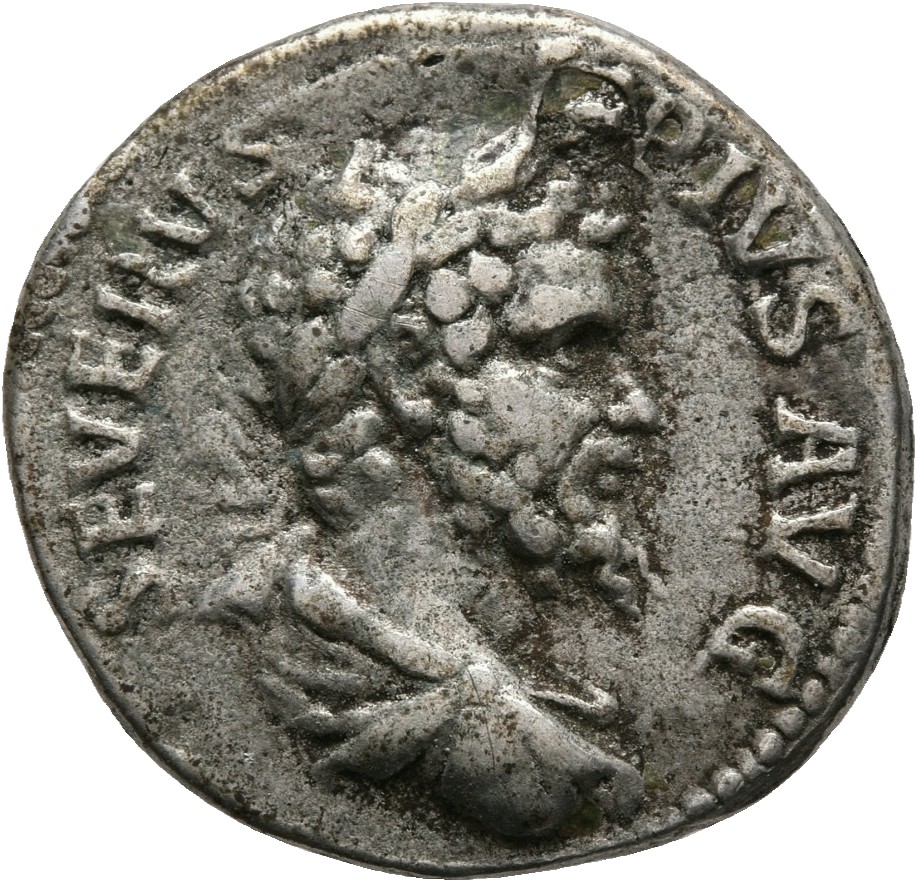 RIC IV Septimius Severus 293A Septimius Severus obverse, Head of Septimius Severus, laureate, right